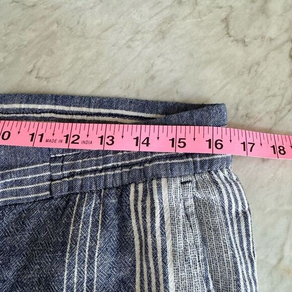 Old Navy Linen Blend Striped Drawstring Pants Sz M - Picture 4 of 6
